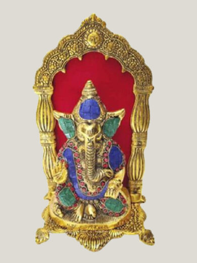 Lord Ganesha Idol with throne