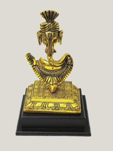 Wooden Base Ganesha Statue