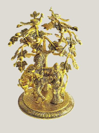 Decorative statue of Radha Krishna playing the flute