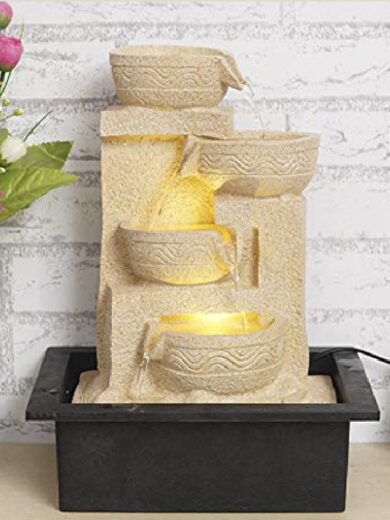 Golden Cascade Waterfall Decor