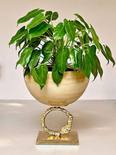 Golden Glass Bowl Centerpiece