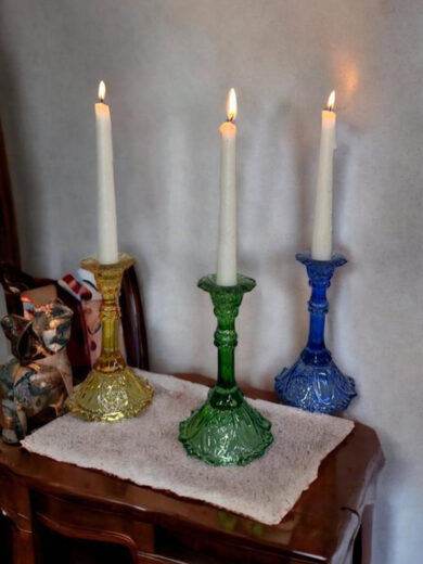 Glass Pillar Candle Holder