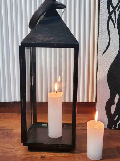 Beautiful Glass and Metal Small Hanging Lanterns